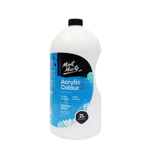 MONT MARTE ACRYLIC COLOUR PAINT - Titanium White 2L(2)